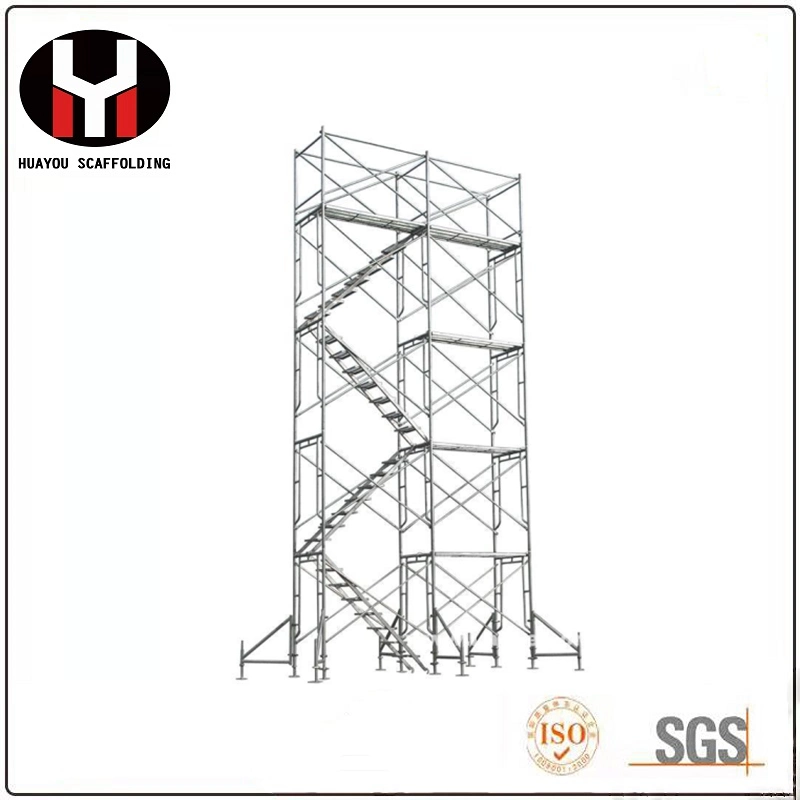 Huayou Q235 Galvanized Steel Frame Scaffolding Main Frame Ladder Frame Painting Walk Thru H Frame for Europe Market