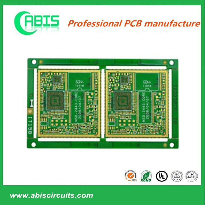 Multilayer Immersion Gold PCB Board with Gold Finger and Hard Gold Plating in Half Holes