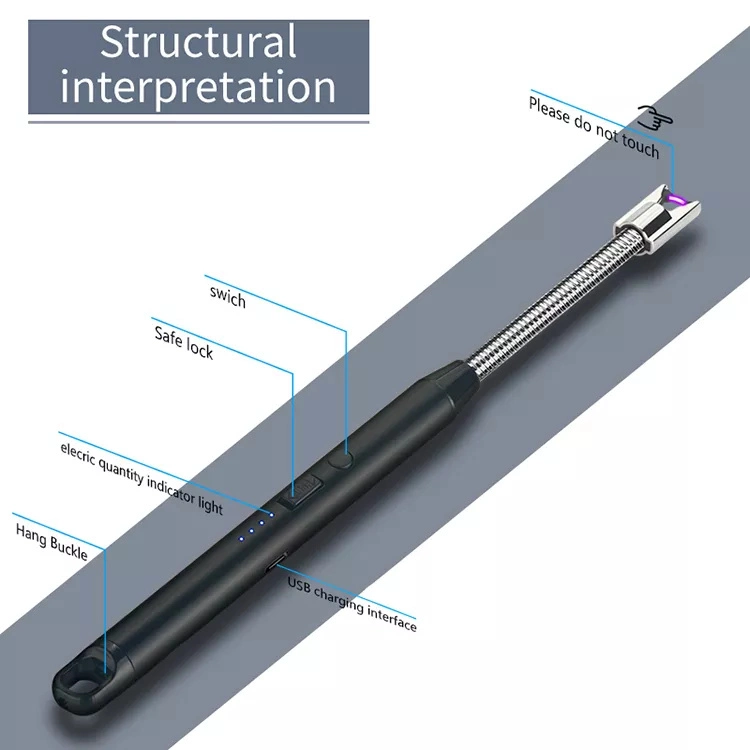 Wanchuang Moda cortaviento recargable USB eléctrico Multi-function encendedor de arco