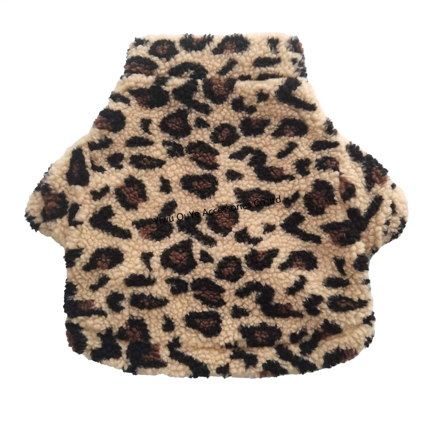 Qualität Dauerhafte Mode Zip Lamm Fleece Weich Gefüttert Leopard Hund Wintermantel Kleidung Haustierbekleidung