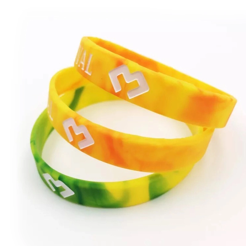 Silicone Multi-Size pulseiras banda pode ser personalizado de cores misturadas Brindes Promocionais