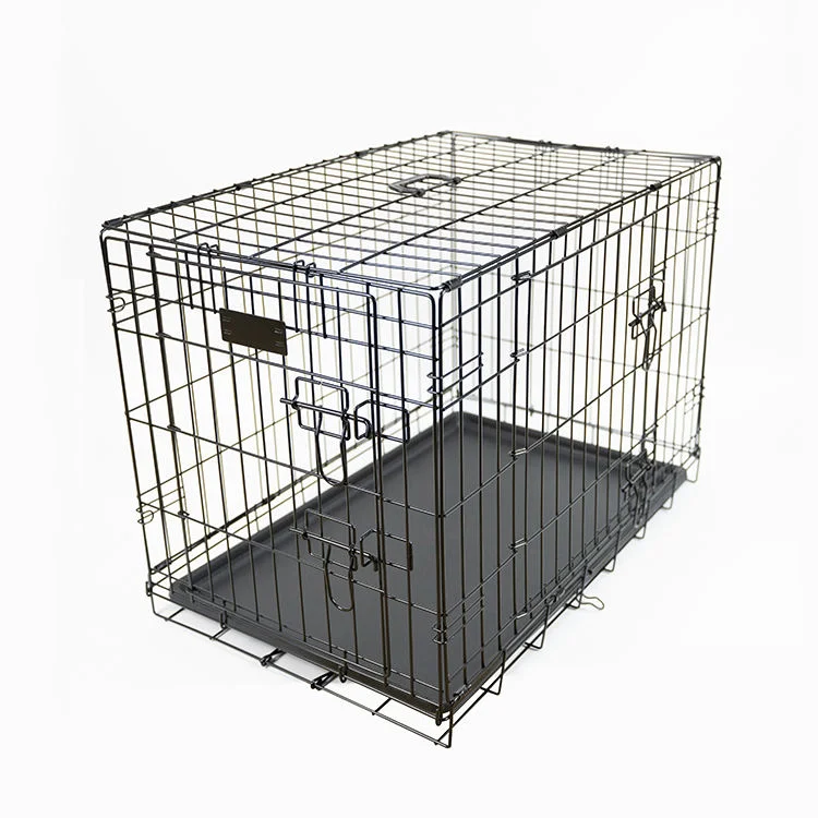 Popular Dog Cage with Multiple Sizes Stainless Steel Pet Transport Metal Kennel Mesh Dog Cage