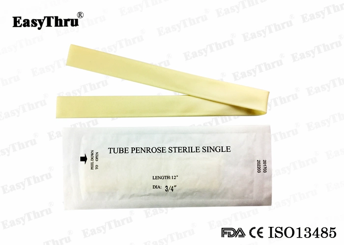 100% Latex Penrose Drainage Tube Disposable Medical Drainage Tubing with X-ray Opaque