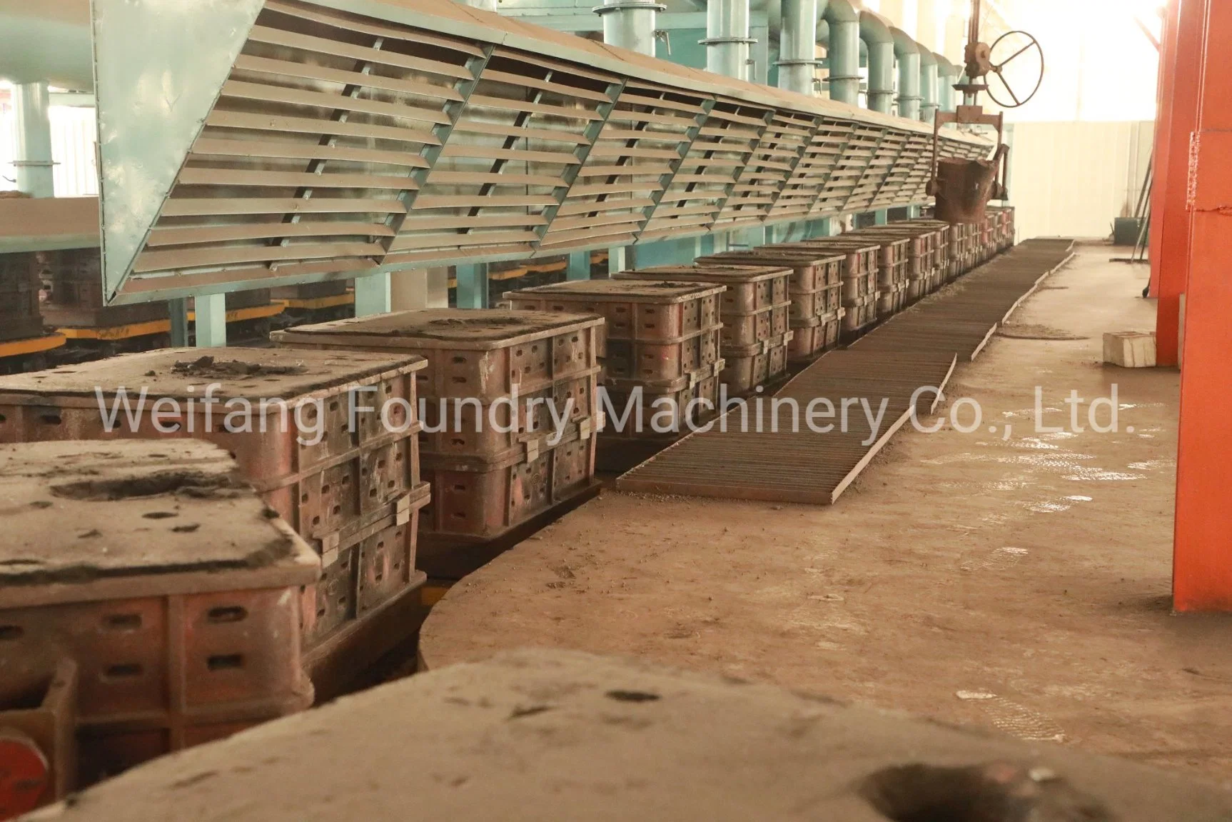 Static Squeeze Molding Line for Ductile Iron Castings High Speed 120 Moulds