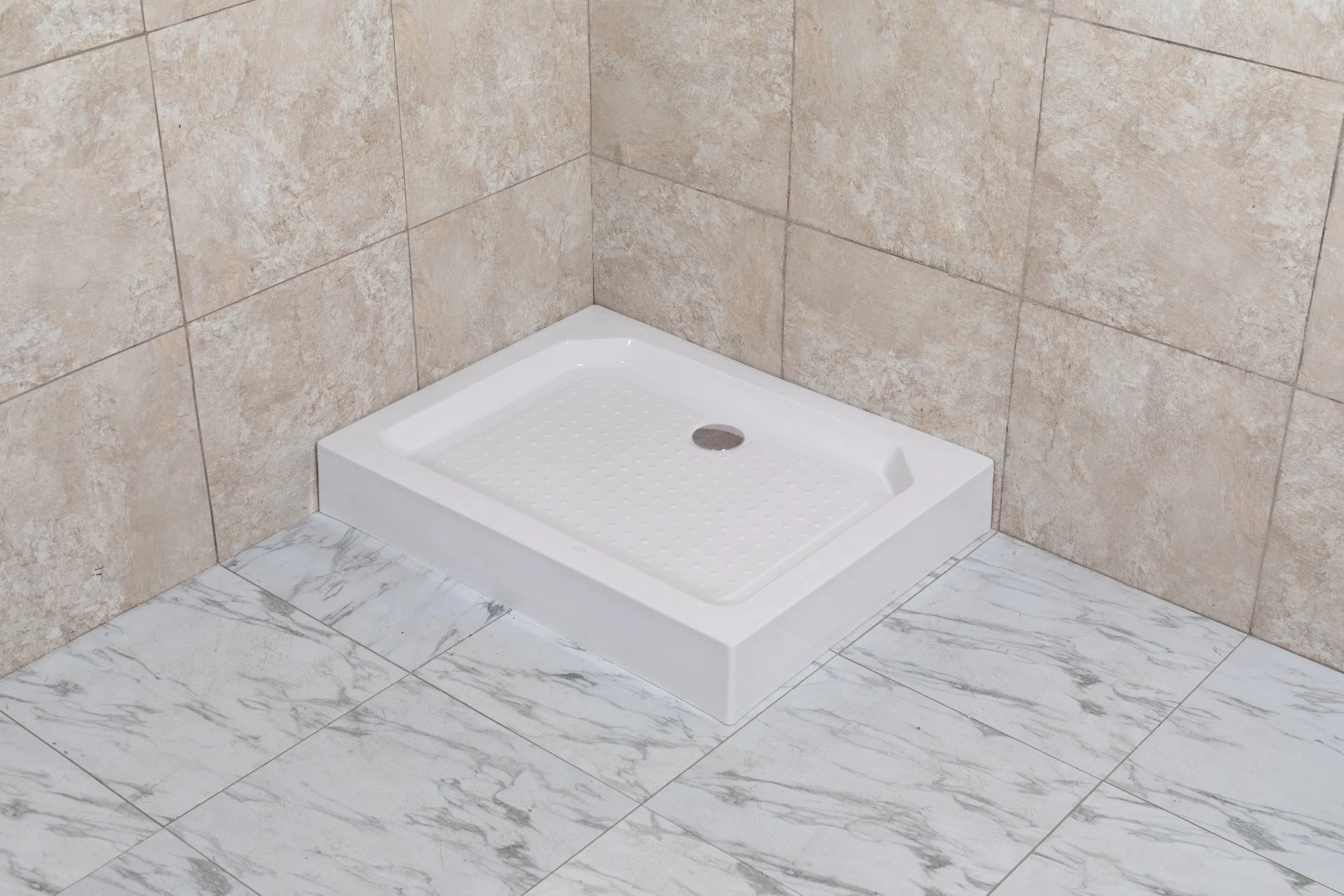 Shower Room Rectangle Portable Shower Tray with White Acrylic