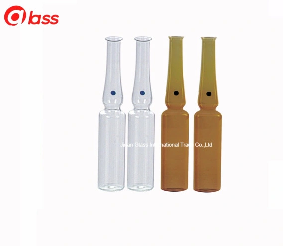 Amber and Clear Borosilicate Glass Ampoule Liquid Pharmaceutical