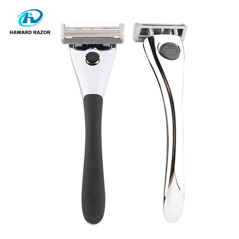 D960L Shaving Razor Blades with 6+1 Fine Trimmer Cartridge Men Razor with Metal Handle