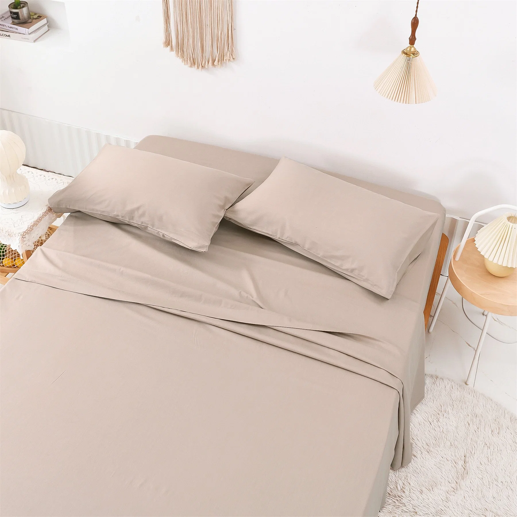 Hogar algodón sábanas edredón ropa de cama ropa de cama suave 100% Color Bestseller