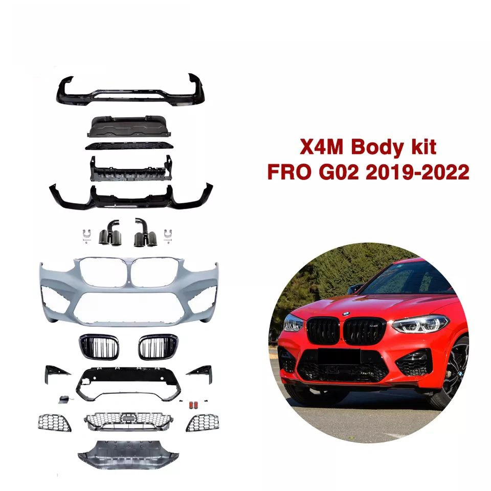 F98 X4m Body Kit BMW X4 G02 Grille Upgrade Car مصد المصد الأمامي مصد أمامي مصد أمامي مشواة