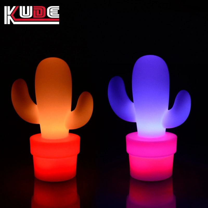 LED Cactus Table Lamp Glowing Cactus Light up and Down Separate Color for Night Party