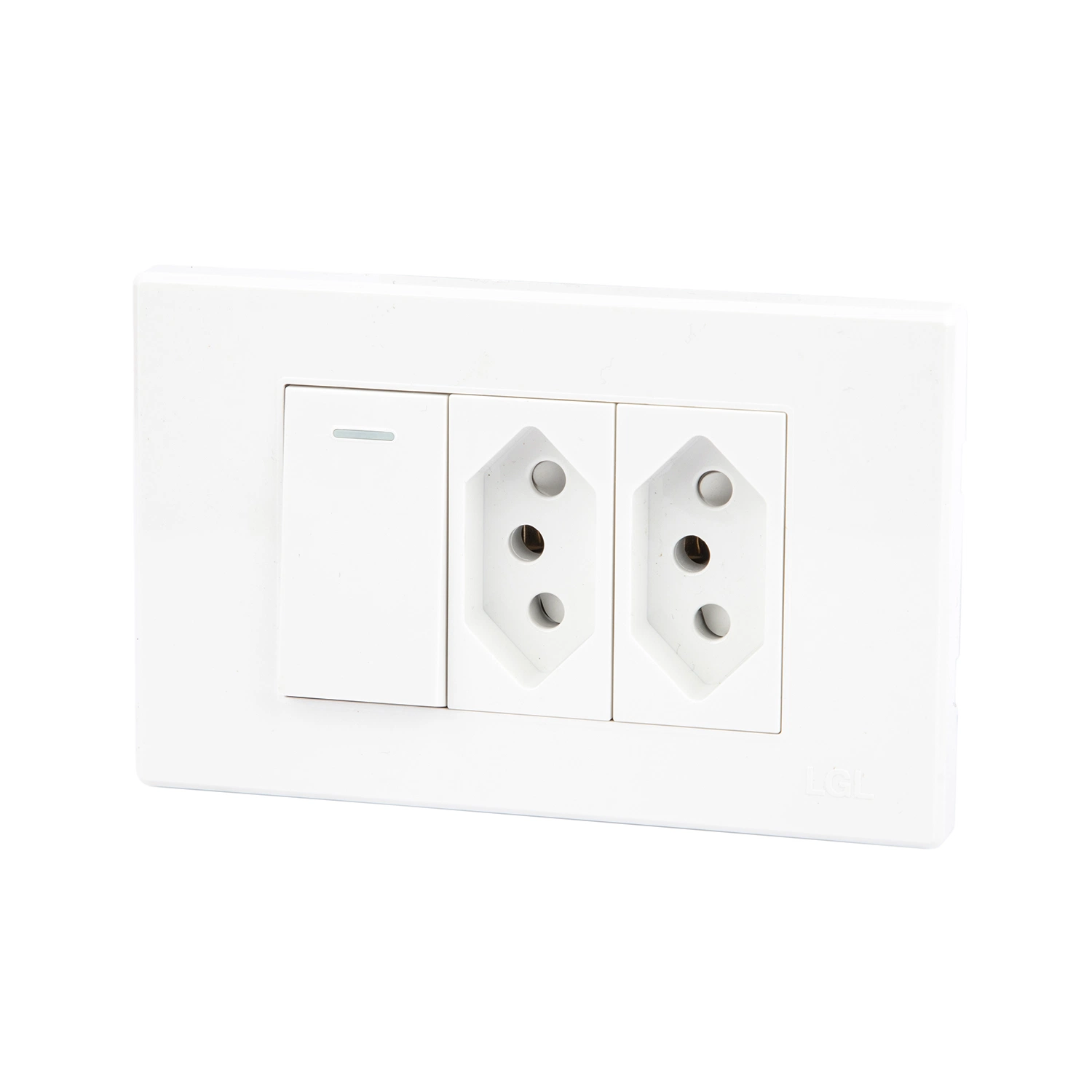 2023 Hot Sales Customized White Color Wall Brazil Outlet Brazilian 3 Pin Power Socket