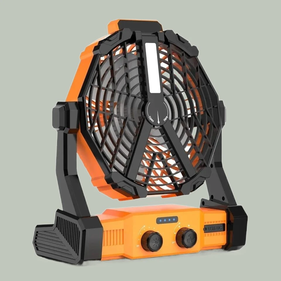 Ventilateur portable 8000mAh à piles et ventilateur de camping rechargeable avec SOUFFLEUR D'air de lanterne À LED