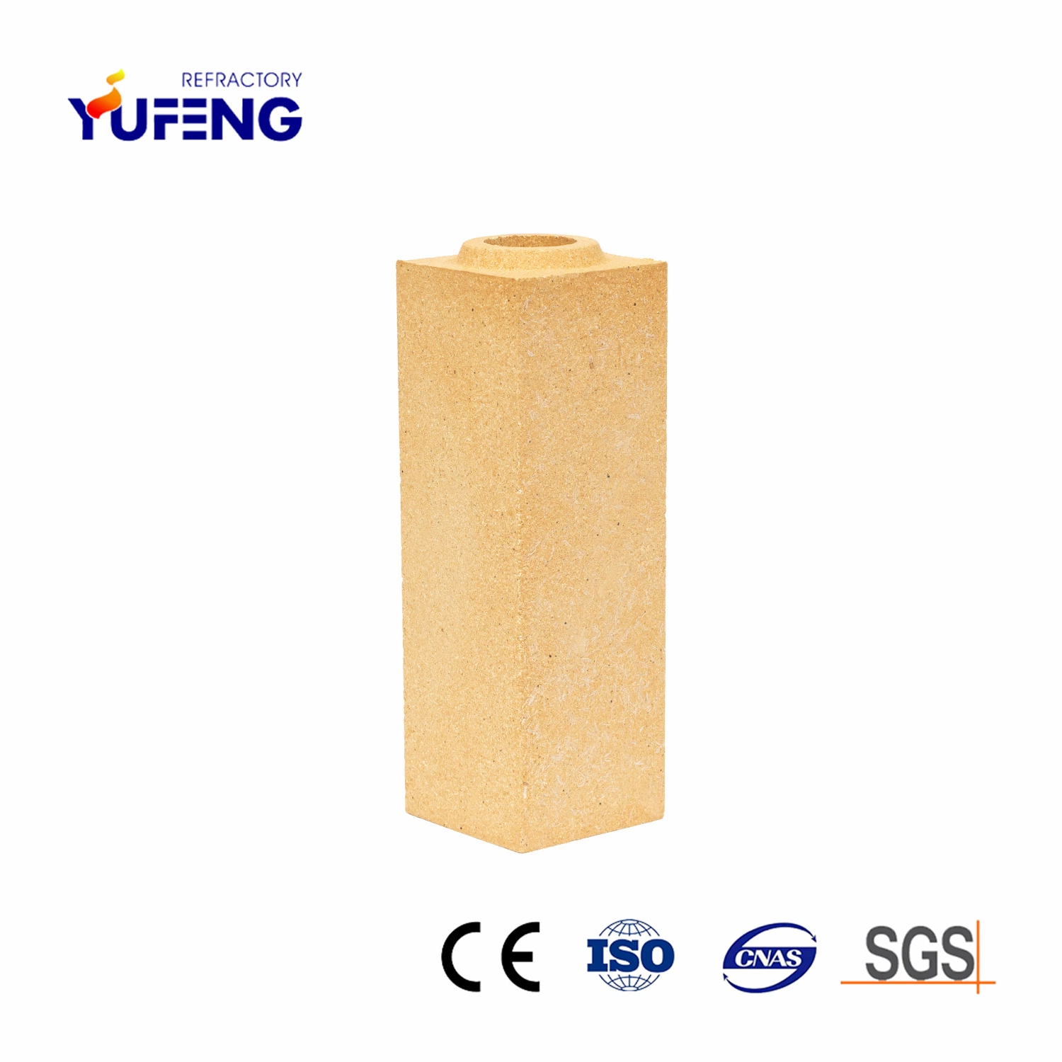 40% 70% Alumina Fire Clay/Andlusite/Bauxite Refractory Square Tube Cast Iron Brick