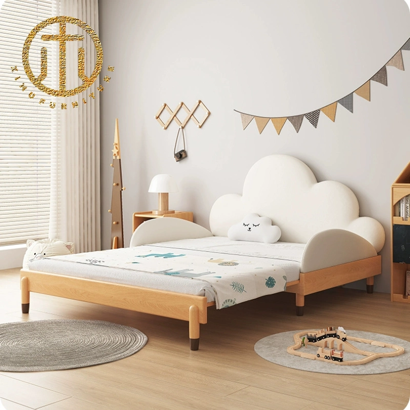 Bedroom Solid Wood Furniture Kid's Retractable Cloud Sofa Bed