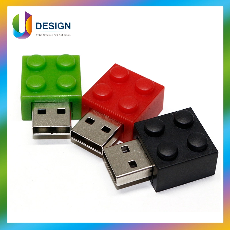 Multi Color Promotional Gift Buliding Block Stackable Plastic USB Drive Pen Drive Flash Drive USB