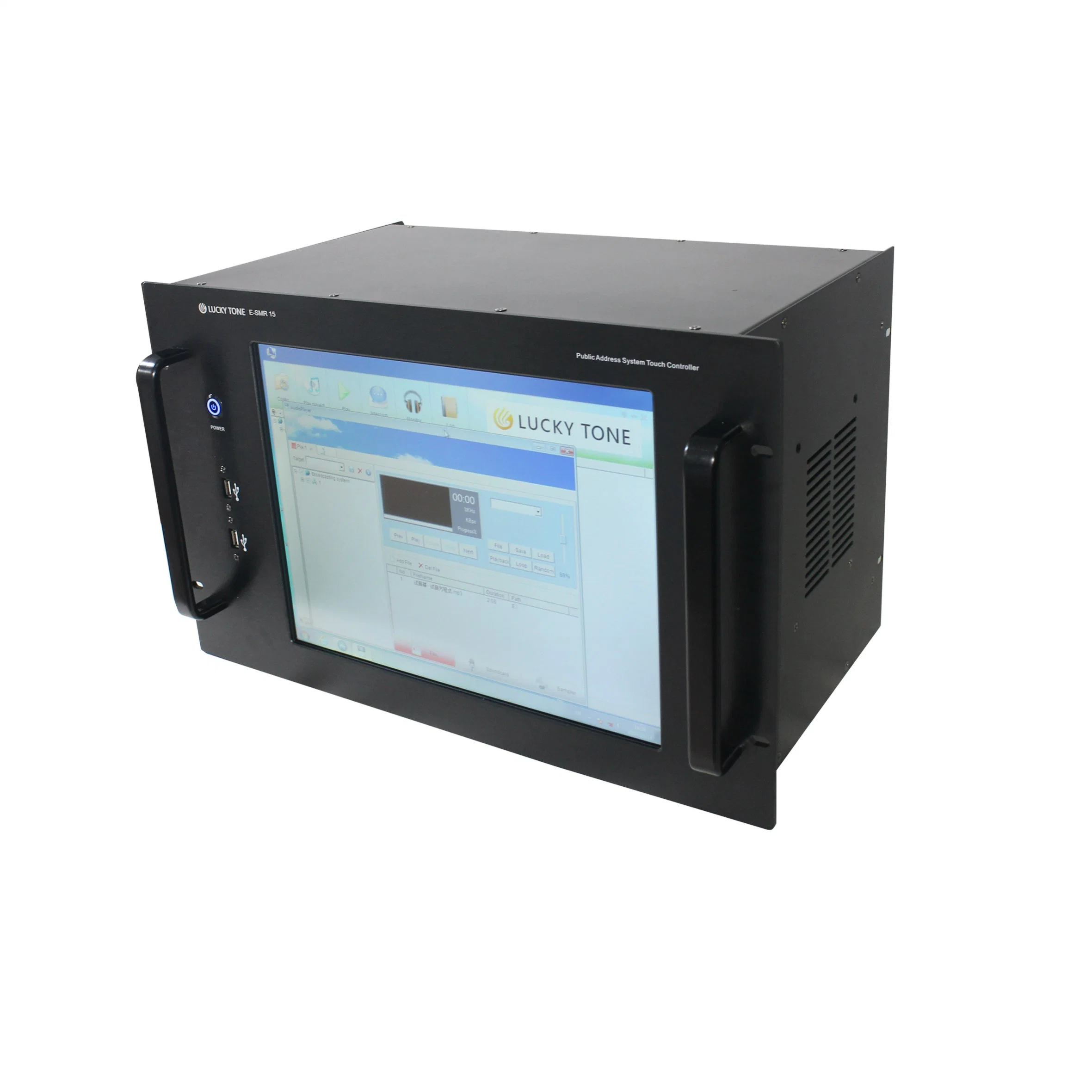 IP Rack Mounted System Manager Eco IP PA System with Real-Time Broadcast of External Source Via a/D Converter