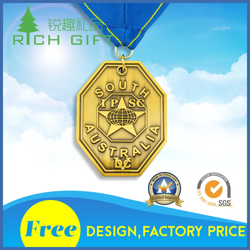 Hot Selling Customized 3D Logo Metal Award Honor Medallion Ramstein Marathon Zinc Alloy Iron Brass Material Sport Soft Enamel Color Medal for Wholesale/Supplier