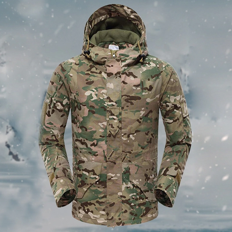 2022 Tactical Jacket Hiking Jackets G8 Men Waterproof Warm Hooded Windbreaker Fleece Hunt Clothes