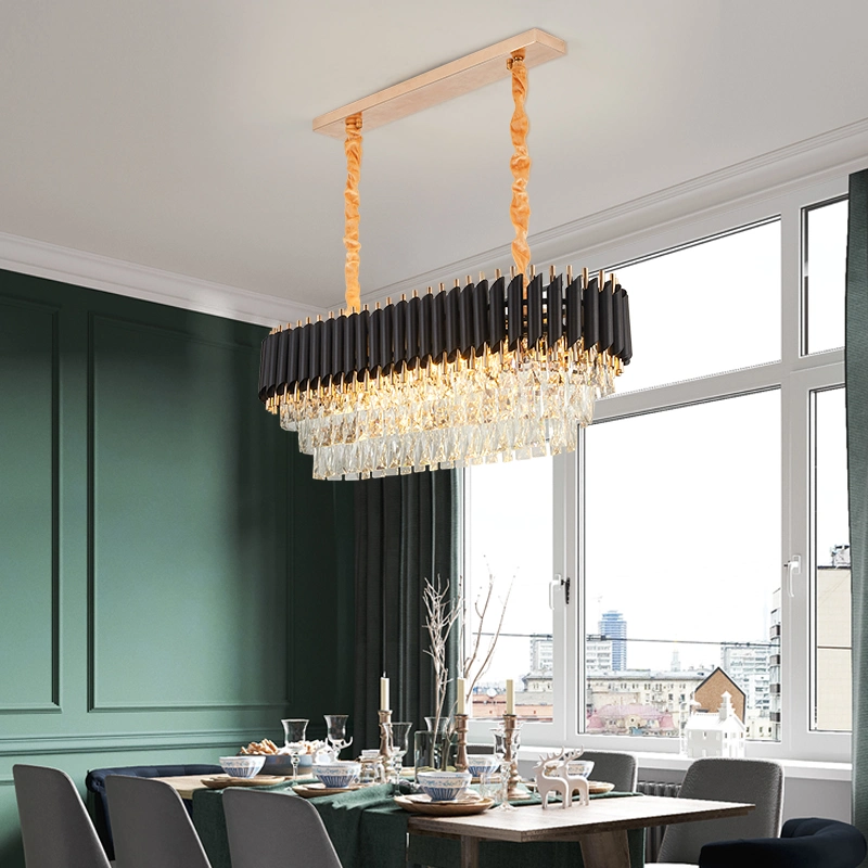 Contemporáneo Classic Designer decoración colgante luces LED Chandelier K9 Techo moderno Cristal Casa de lujo Círculo Oro
