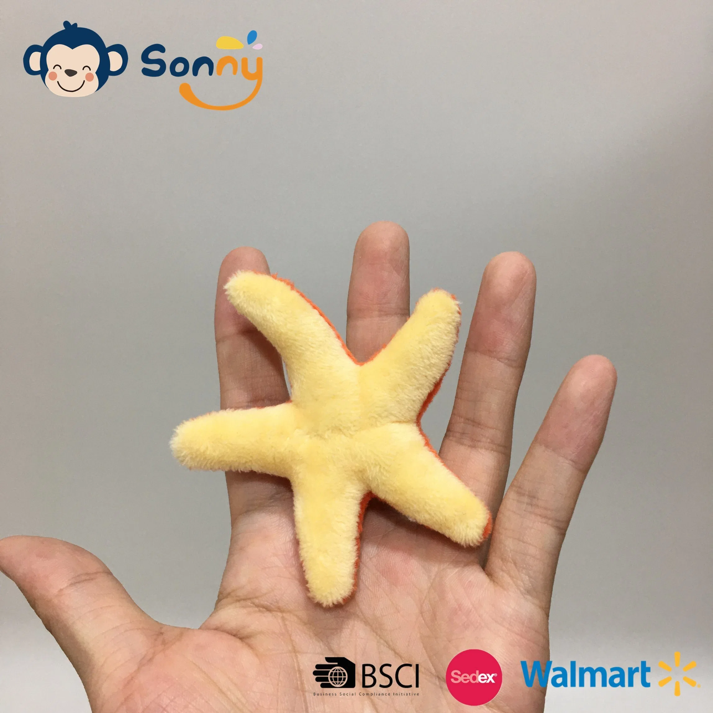 10 Cm Tiny Plush Starfish OEM Eco-Friendly Recycled Material Lifelike Baby Toy for Education for Kids