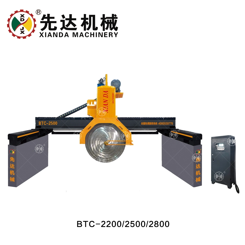 Xianda Btc-2200 Granite Marble Block Cutter Single Column Auto Stone Cutting Machine