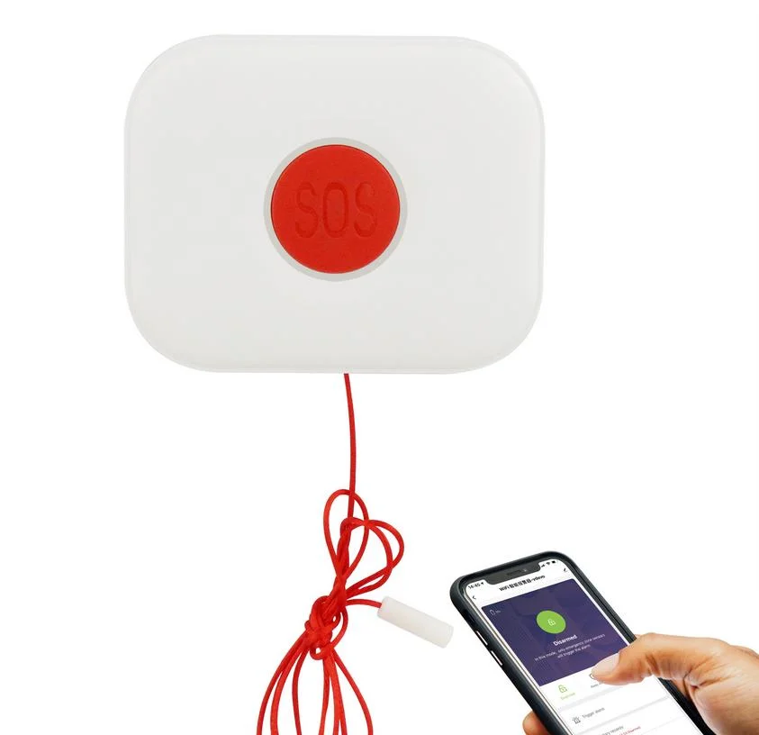 Tuya Médicos Portáteis Enfermeira SMS GSM Sos discador automático do sistema de alarme Smartlife WiFi Botão de pânico para idosos chamada de emergência