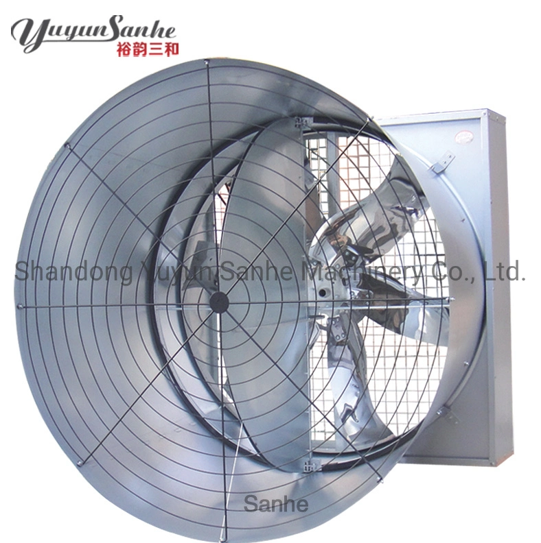 High Efficiency Popular Ventilation Fan Double Door Butterfly Cone Exhaust Fan Big Air Flow for Poultry House Wall Mounted Axial Flow Cooling Fans