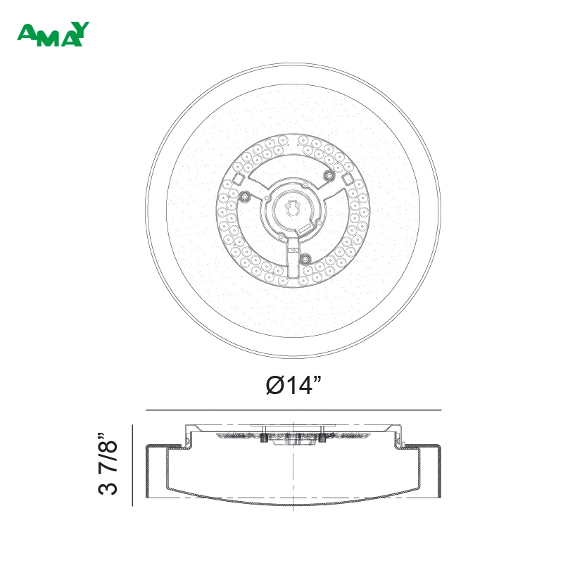 Ultra Modern Glass Flush Mount for Bedroom or Bathroom