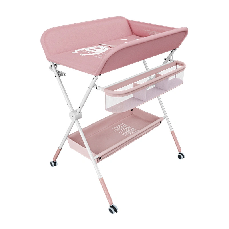 Multipurpose Baby Bathing Table with Storage Basket Kids Foldable Diaper Organizer Portable Baby Bath Nursing Changing Station