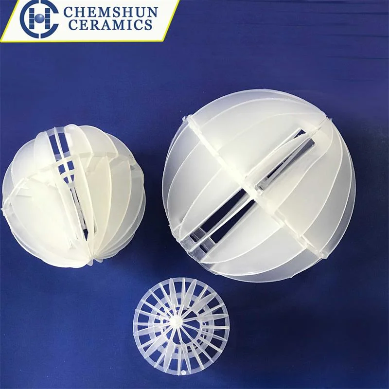 PP PVC Plastic Polyhedral Hollow Ball as Random Packing for Purification Towers and Water Treatment