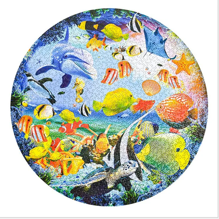 Adult Stress Relief Circlular Round Puzzletoys Paper Puzzle Game Jigsaw Puzzle Floor Puzzles