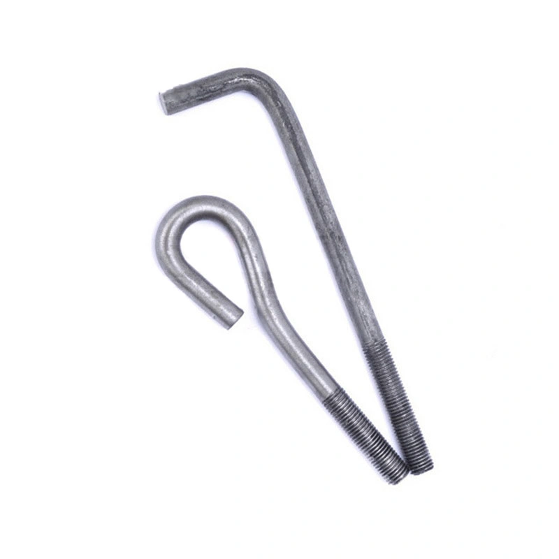 Carbon Steel Ss Class Grade 4.8 8.8 10.9 12.9 Zinc Plated Galvanized HDG Nature Colour Bend Foundation J L U Anchor Bolt Original Factory 45# Iron