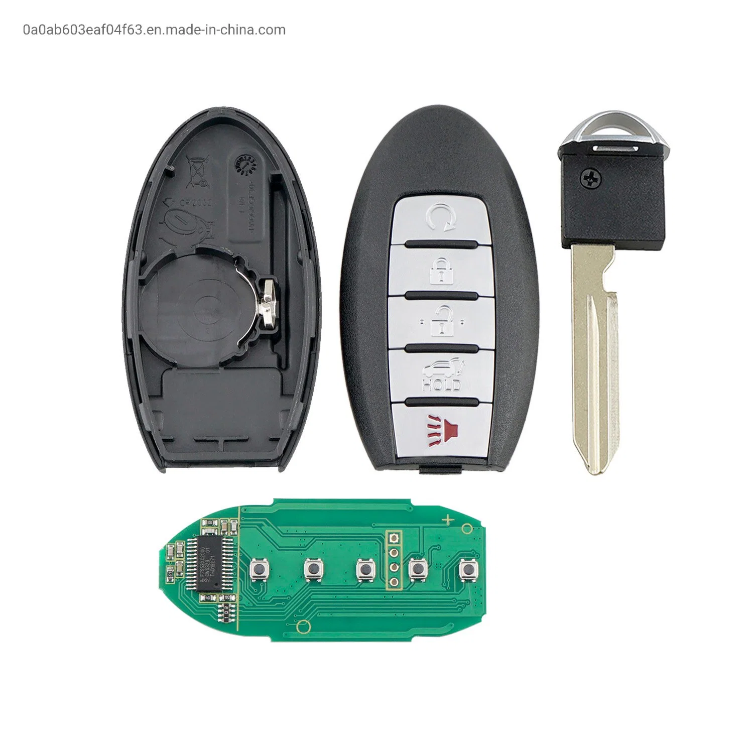 5 أزرار 433MHZ 4A Chip Smart Keyless Entry حافظة السيارات حافظة مفاتيح Remote Key for 2017-2018 Nissan Rogue Auto Parts S180144110 FCC ID : KR5S180144106