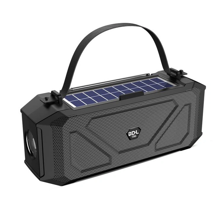 Lound altavoz Bluetooth Solar Sonido con radio/reproductor de MP3/Antorcha