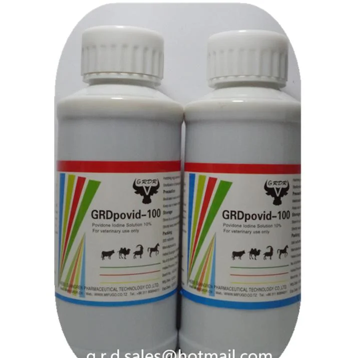 El uso de animales de medicamentos veterinarios yodo povidona el 10% en solución oral con una buena calidad