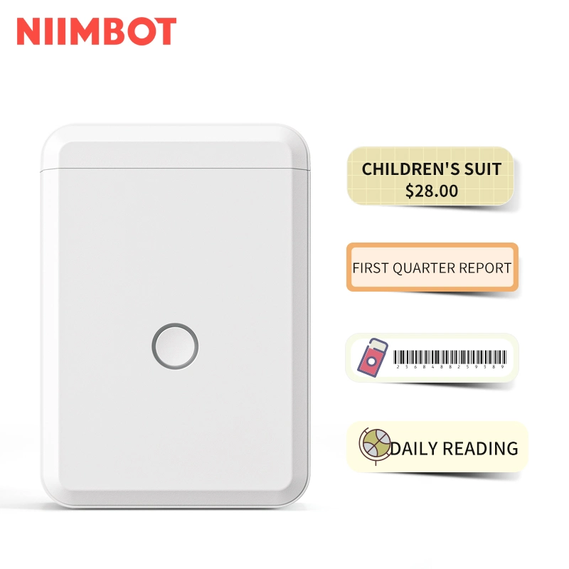 Niimbot 1/2 Impresora de etiquetas térmicas Commercial máquina de alta velocidad compatible con la impresora de envío