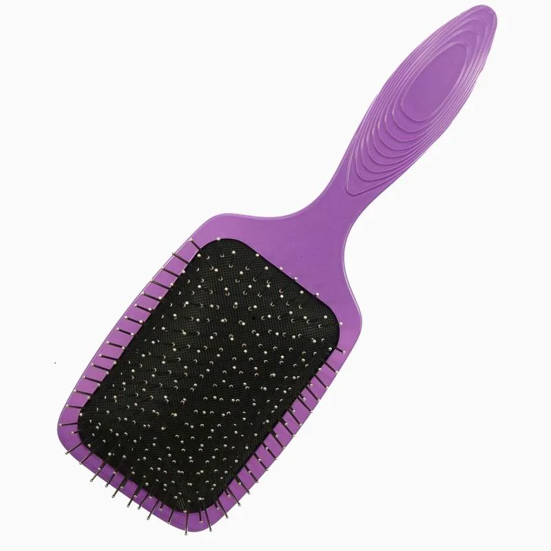 Wholesale salon Tools Violet couleur Palette cheveux brosse avec logo