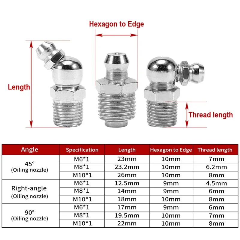 Stainless Steel Hydraulic Nozzle Accessories for Heavy Duty Excavator Truck Parts