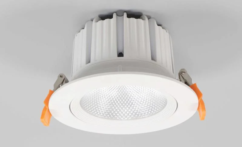 Foco fixo LED antirreflexo de 5 W, 7 W, 12 W, 18 W, 24 W. FOCO COB Matt White 4000 K para reduzir a Casa Foco de pista