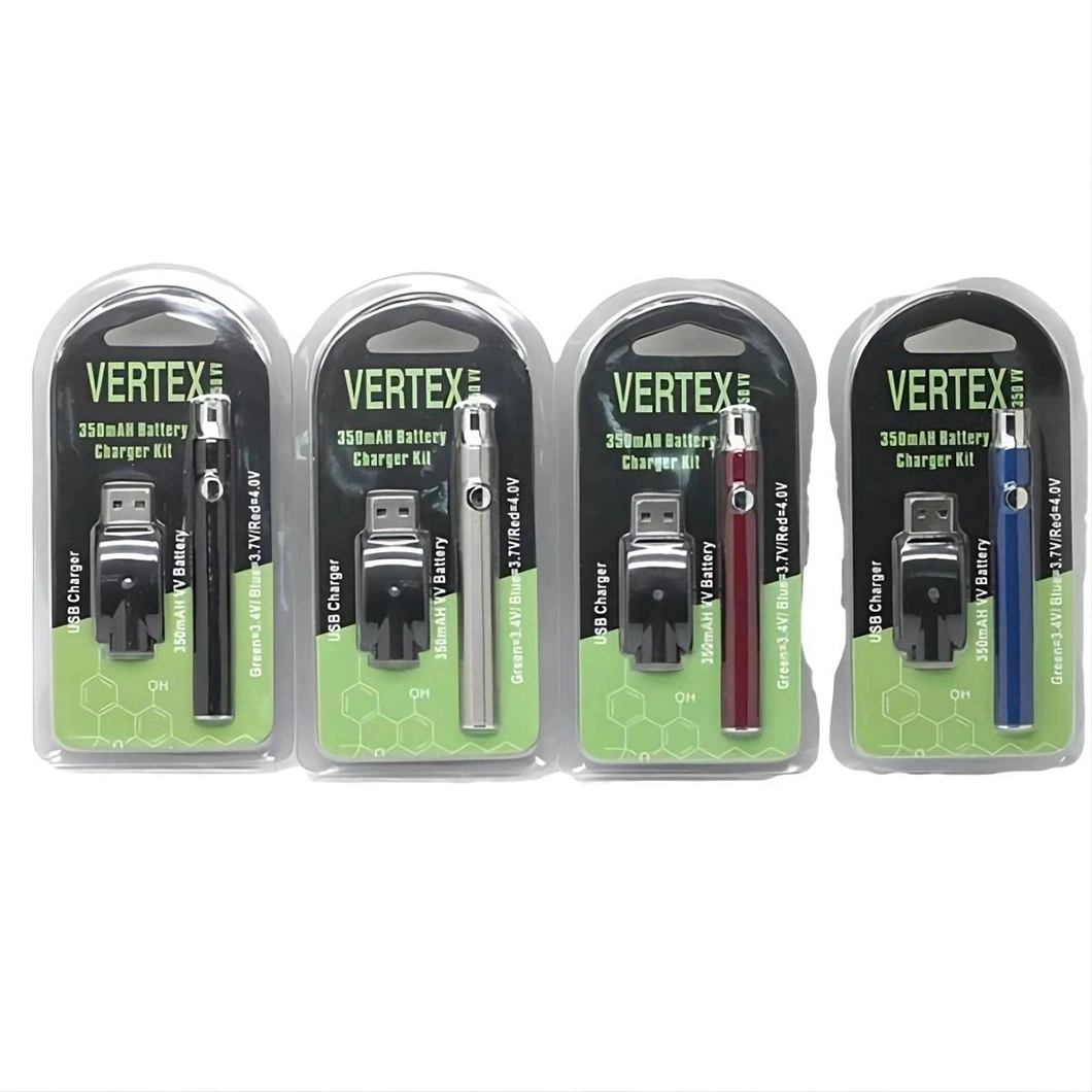 Wholesale/Supplier Preheat Battery Blister 350mAh Vertex Preheating variable Voltage VV Kit de recharge de batterie Vape Pen