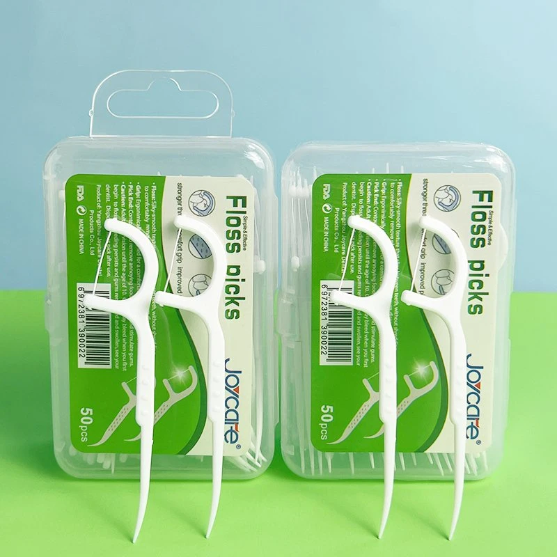 Nouveau design Boîte emballée Jetable Plastique Dentaire Floss Pick