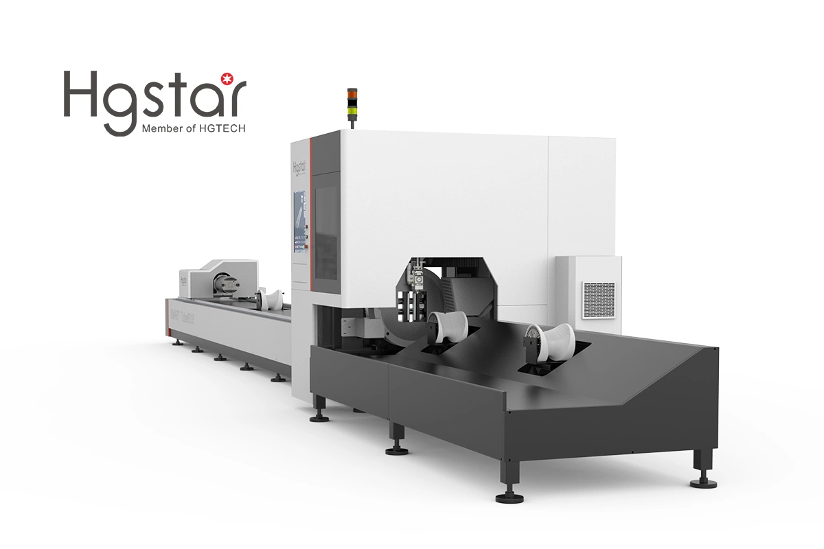 Hgstar Auto Loading CNC Automatic Fast Speed 1000/2000/3000/6000W Tube Pipe Fiber Laser Cutting Machine for Mild Metal Stainless Steel Aluminum Copper with CE