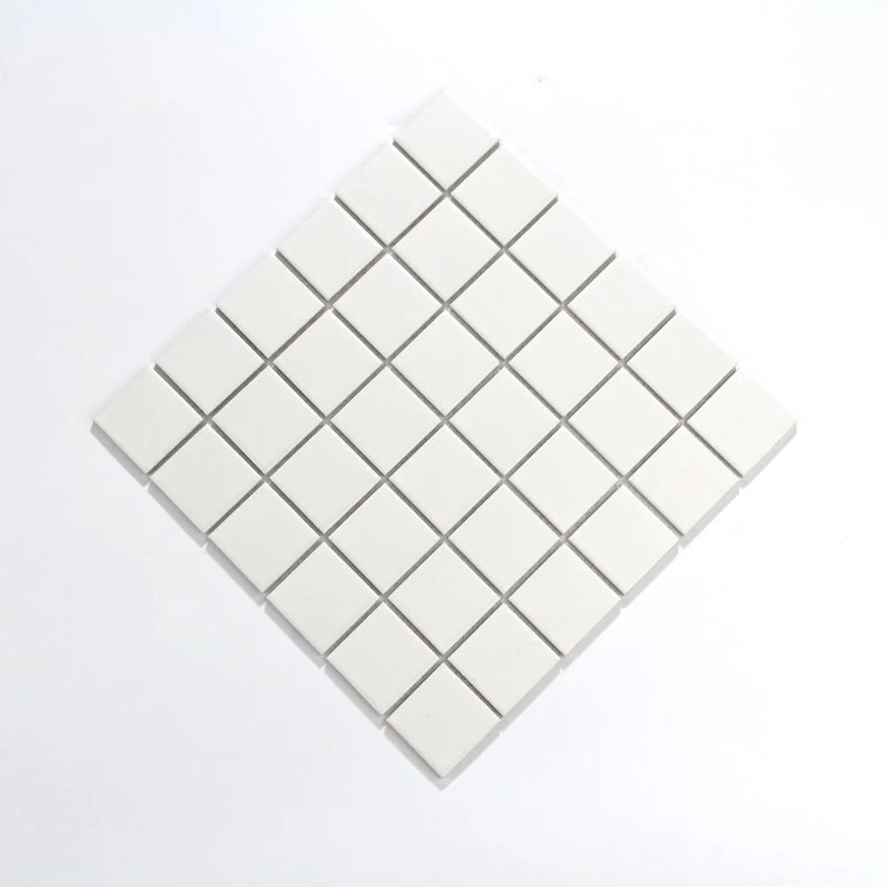 Building Material Maker Ceramic Marble Stone Natural Materials Mosaic Tile Matt White Suqare Shape for Bathroom Kitchen Sitting Room TV Background Decoration