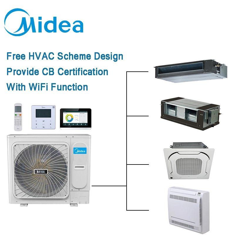 Midea Climatisation Commerciale Légère DC Inverter Vrf/Vrv Mini Pompe à Chaleur Split Climatiseur