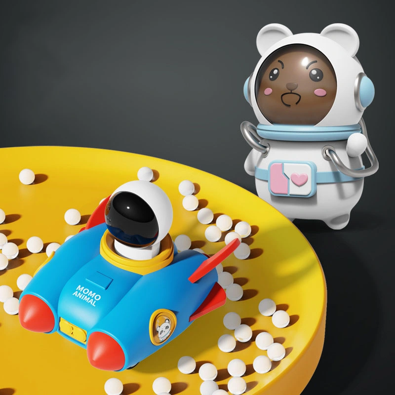 Pull Back Friction Toy Vehicle Cartoon Character Astronaut Press Rocket Small Car Toys for Kids
