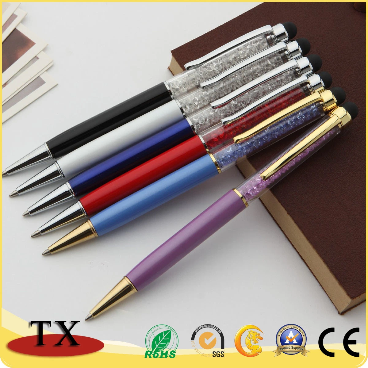 Promotional Offiice/School Supply Stationery Crystal Touch Screen Ball Pen