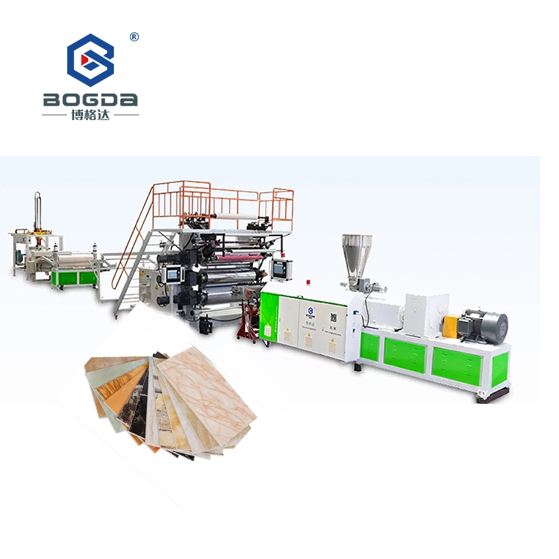 Bogda Factory Price UV Laminate Plastic PVC Rigid Marble Stone Sheet Production Making Machine Artificial Marble Board Extrusion Line