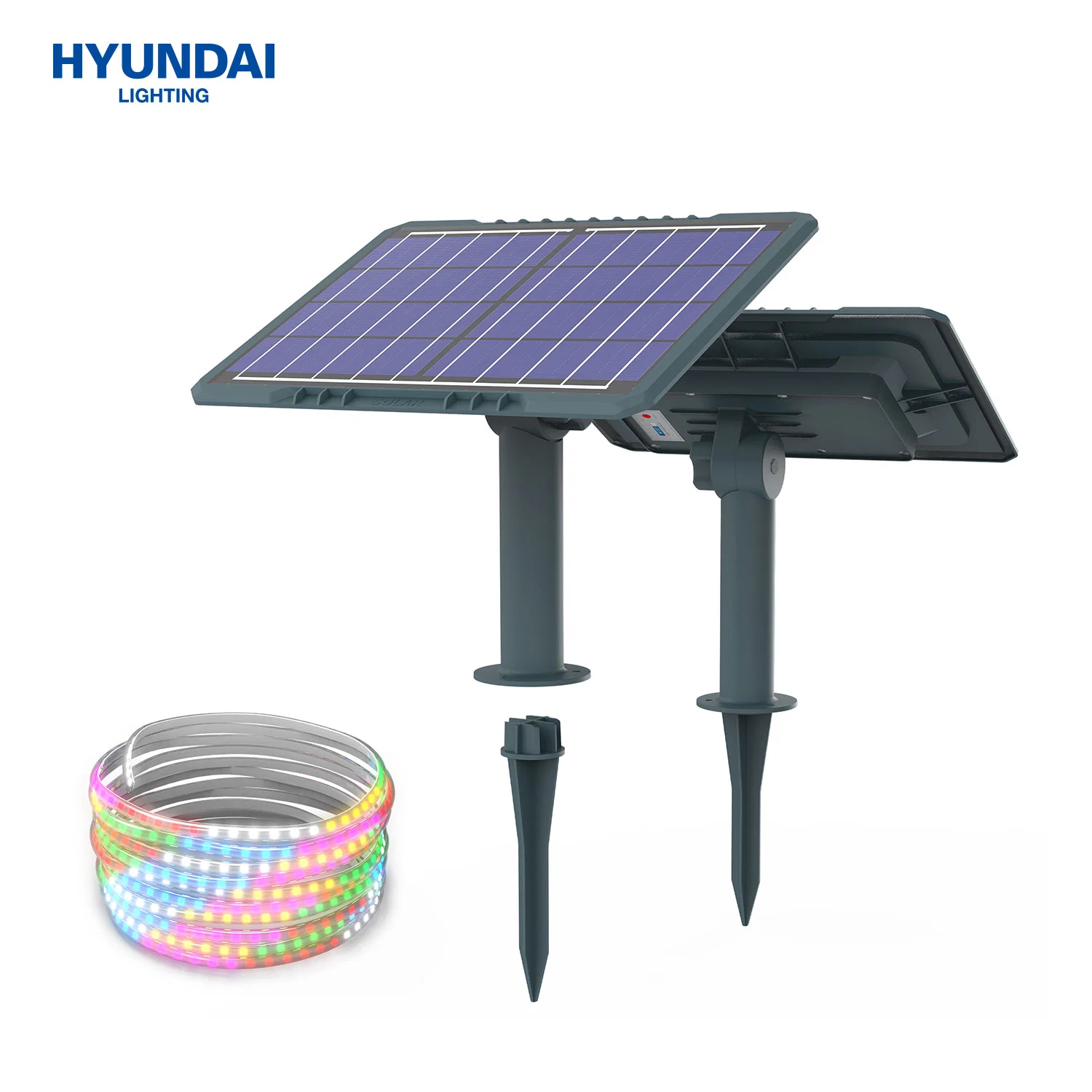 Hyundai Wholesale Outdoor IP65 decoración flexible RGB LED Strip Solar Iluminación urbana