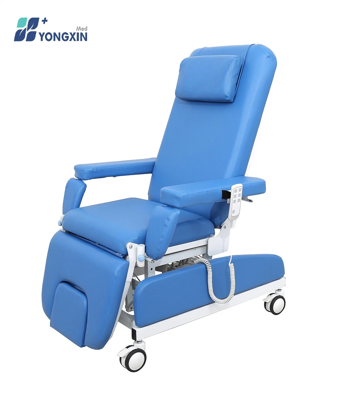 Yxz-0938 Chaise de don de sang électrique de luxe, Chaise utilisée dans la salle de dialyse de l'hôpital, Chaise d'infusion électrique et manuelle.