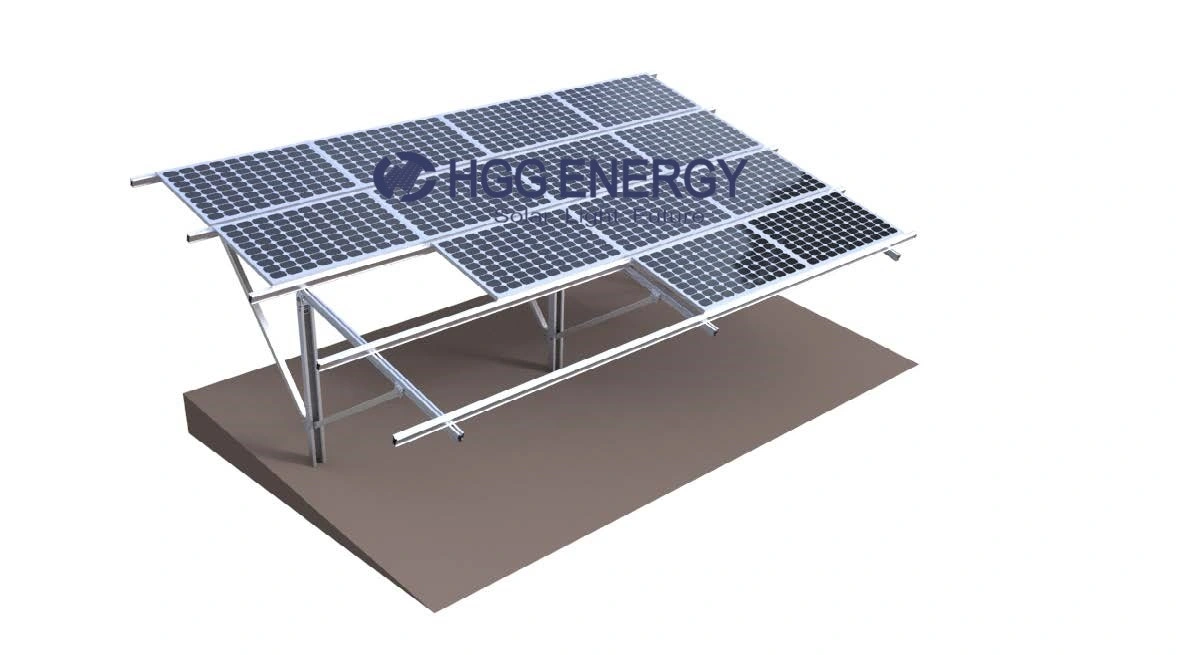 Cabo de montagem no solo para montagem em estacas do sistema superior de tejadilho sistema fotovoltaico Suporte de terra de 4 mm para gancho Zam Zn-Al-mg alumínio